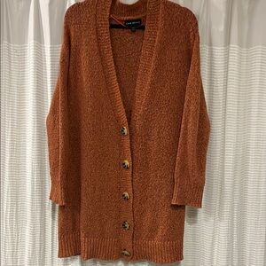 Lane Bryant Women's 18/20 Orange Cardigan Sweater
